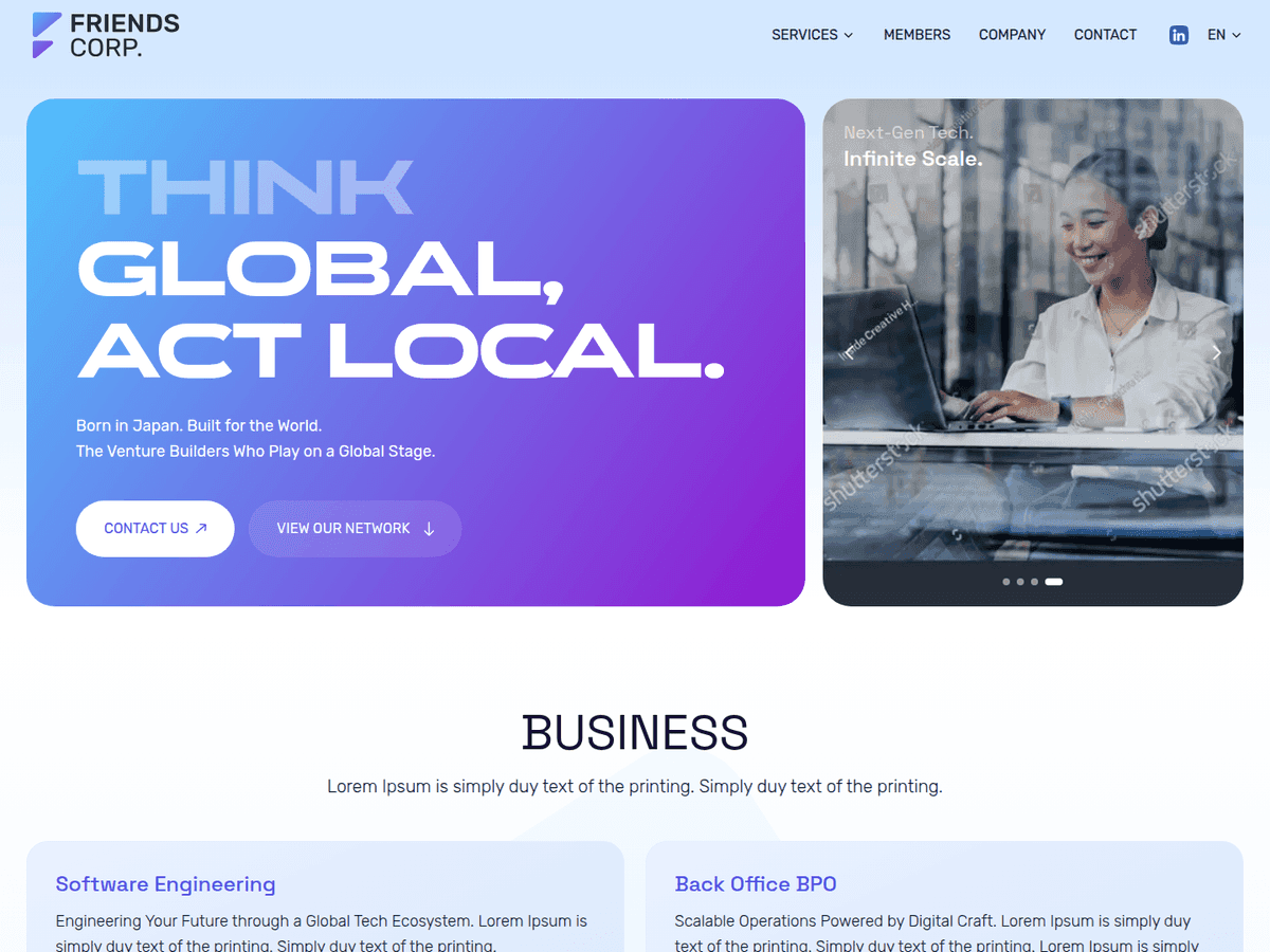 FRIENDS CORP. — Corporate website