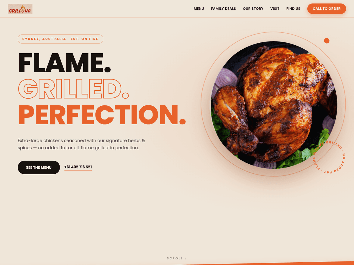GRILLOVA — Restaurant website